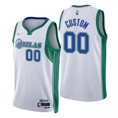 Dallas Mavericks Custom Men's Nike White 202122 Swingman NBA Jersey City Edition